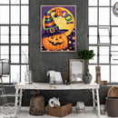 Diamond Painting Halloween Pumpkin Full Round Drill Picture of Rhinestone K