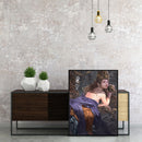 Purple Girl Oil Paint By Numbers Kits Canvas DIY Picture Home Decoration Gifts