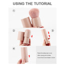 1pcs Makeup Brushes Retractable Powder Foundation Face Loose Brush (Pink) Newly