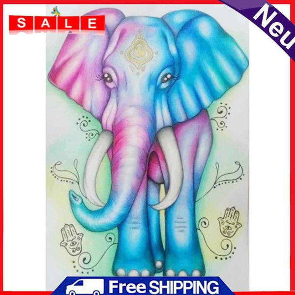 5D Diamond Painting Elephant DIY Full Round Drill Cartoon Animal Mosaic Crafts