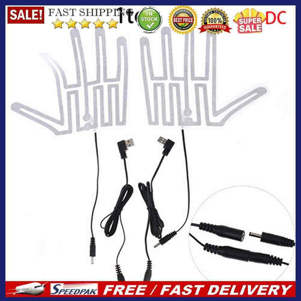 2pcs 5V Hand Warmer Heater USB Gloves Heated Pads Electric Heating Film Element