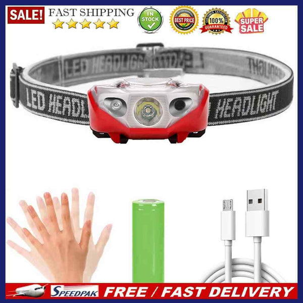 XPE LED Headlamp Wave Induction 500lm Waterproof Headlight for Camping Fish