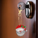 4pcs Diamond Christmas DIY Full Special Shape Drill Painting Keychain Kit C