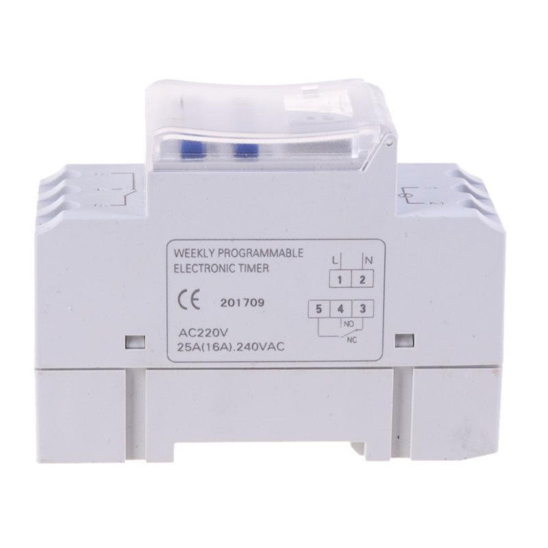 220VAC 16A Din Rail Digital Programmable Timer Switch Relay Timer Control  Newly