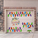Christmas Magnet Set Refrigerator Magnets Santa Reindeer Tree Reflective Bulb