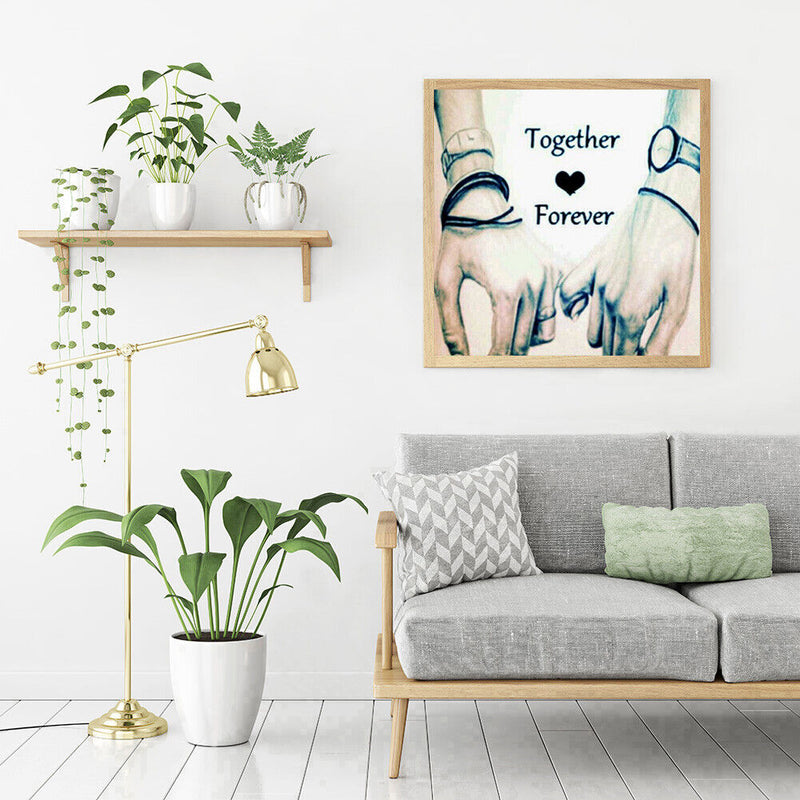 5D DIY Diamond Painting Lovers Hold Hands Full Round Drill Embroidery Art