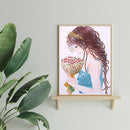 Special-shaped Diamond Painting Flower Girl DIY Mosaic Kit for Bead Art