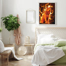 DIY Full Round Drill Diamond Painting 5D Flame Wolf Poster Kit (E1111) Newly