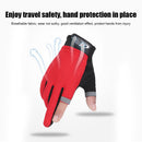 Fishing Gloves Anti-slip 2 Cut Finger Breathable Cycling Mitten (Red) Newly