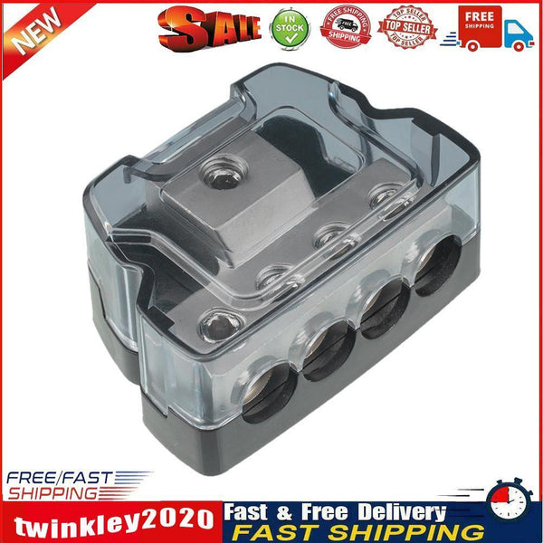 4 Way Power Distribution Block 0GA in to 4GA Out for Car Audio Stereo Amp Newly