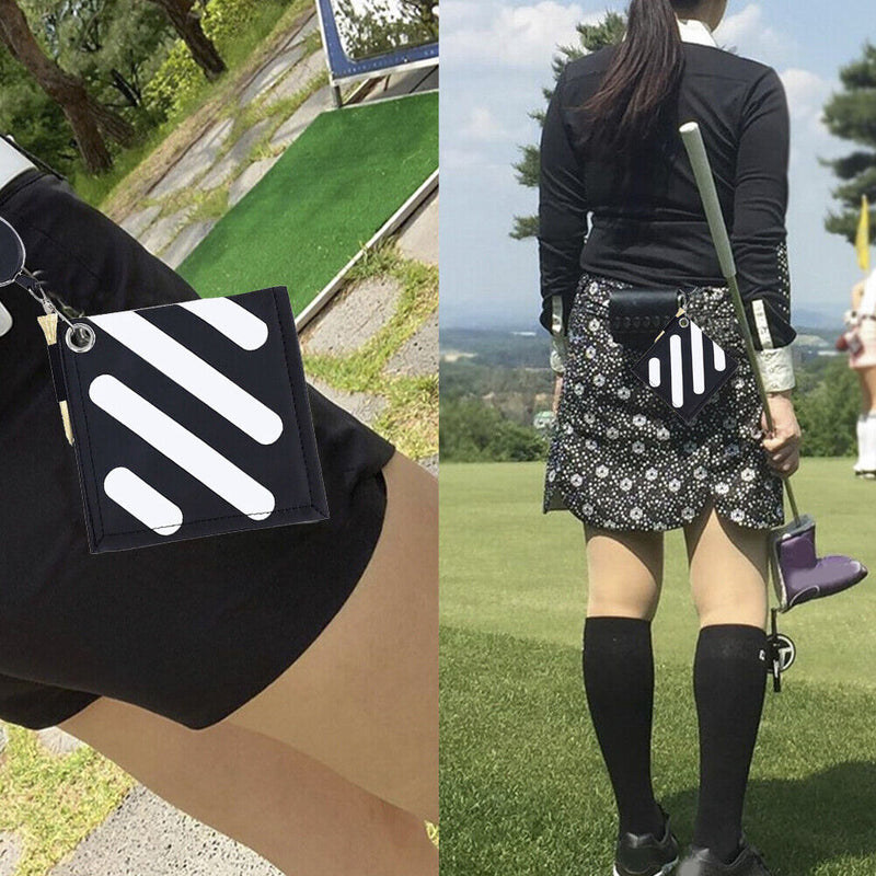 Golf Ball Cleaning Bag w/ Hanging Buckle Double-Sided Golf Club Wiping Towels