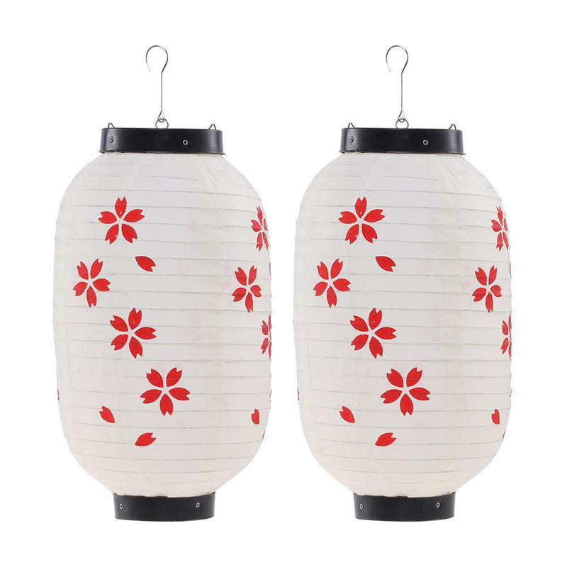 2pcs Lantern Cloth Festival Lanterns Waterproof for Shop Hotel Decor (Red)