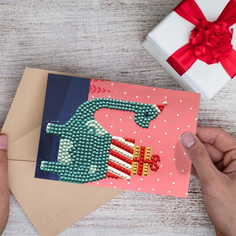 4pcs DIY 5D Special Diamond Painting Gifts Happy Birthday Cards Party Mosaic Kit