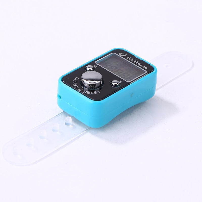 Mini Finger Counter Electronic Tally Counter with Time Function (Sky Blue)