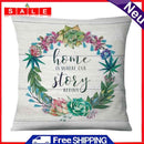 Non-fading Wreath Printed Pillowcases Square Cleanable Sofa Car Cushion Covers