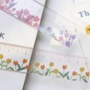 Floral Student Acrylic Ruler Multi-function Creative Stationery Drawing Tools