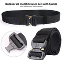 Men Outdoor Belt Camouflage Alloy & Nylon Heavy Duty Belt Anti Slip Belt