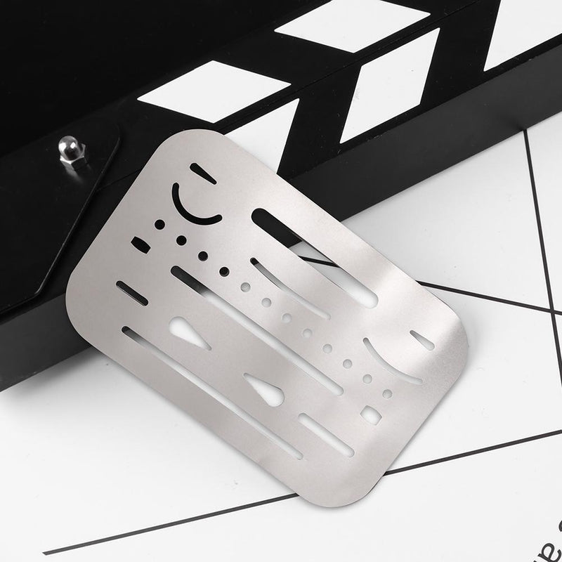 Stainless Steel Erasing Shield Hollow Out Drawing Drafting Rulers Tool