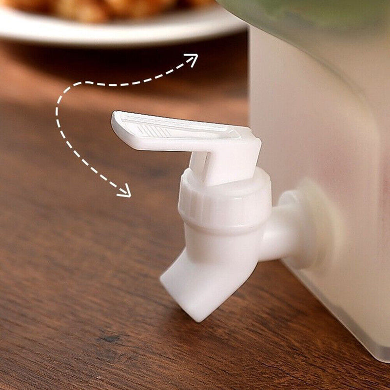 Cold Kettle with Faucet Refrigerator Lemonade Cool Juice Bucket Jug (White)