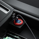L4 Car Dual USB Charger QC3.0 USB Power Outlet w/ Voltmeter + Switch (Red) Newly