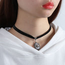 Party Charm Gift Cameo Gothic Velvet Choker Chain Black Bat Pendant Necklace