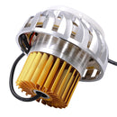 Dual Halo Motorcycle 12V-85V Projector Hi/Lo Beam LED  Blue Red Halo