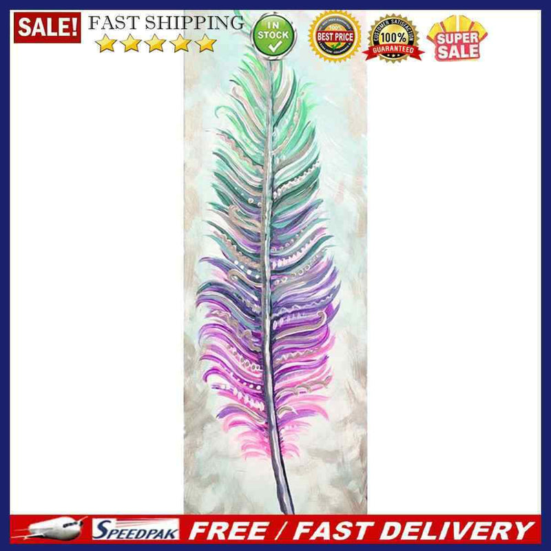 Feather 5D DIY Full Round Drill Diamond Painting Beadwork Handmade Mosaic Gif
