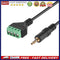 3.5mm Stereo 4 Pole Male Plug to 4 Pin AV Screw Video Balun Terminal Cable