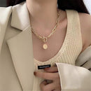 Chain Boho Jewelry Women Coin Pendant Collar Statement Punk Choker Necklace