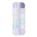 Shinning Glitter Pigment DIY Manicure White Coating Sugar Nail Powder Winter