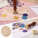 Plant Wax Seal Stamp Retro Round Sealing Wax Scrapbooking Stamp Head Hobby Tools