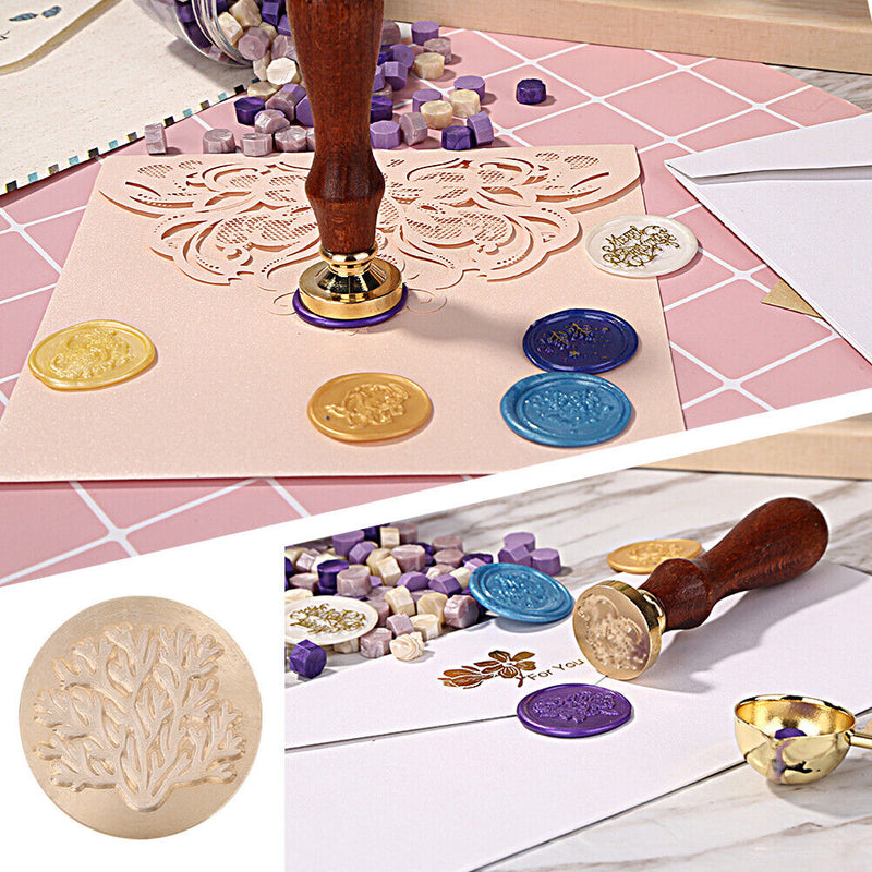 Plant Wax Seal Stamp Retro Round Sealing Wax Scrapbooking Stamp Head Hobby Tools