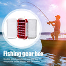 Double-Sided Removable Portable Fishing Tackle Box Waterproof Fishing Accessory