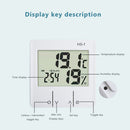 Practical LCD Indoor Baby Room Thermometer Hygrometer Weather Station Clock