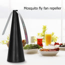 USB Fly Mosquito Pest Bugs Repellent Fan Food Protector Desk Fan (Black)