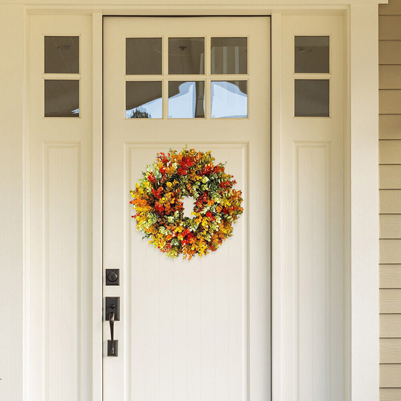 Handmade Eucalyptus Hanging Wreath Autumn Garlands Front Door Decorations Newly