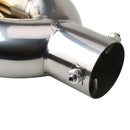 Stainless Steel Dual Exhaust Tip with 2.5 inch ID Inlet Rolled Edge Slant C