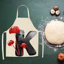 Mushroom K Printed Linen Apron Waterproof Kitchen Cooking Bibs (68X55CM)
