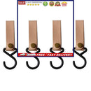 Camping Leather Hook - Pack of 4 Outdoor Picnic Tableware Movable Storage Hoo