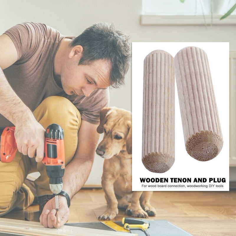 100pcs Wooden Dowel Cabinet Drawer Round Raft Cork Dowel Pins Furniture Fitting