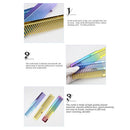 Electroplating Rainbow Comb Clipper Oil Head Hair Styling Comb (Rainbow) Newly