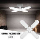3 Leaf LED Fan Deformable Lamp Fan Folding Garage Ceiling Workshop Lamp (C)