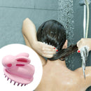 Silicone Head Scalp Massage Brush Shampoo Hair Washing Bath Comb (Pink)