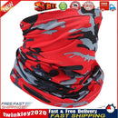 Cycling Camping Neck Tube Scarf Ice Silk Running Bandana (Red Camouflage) Newly