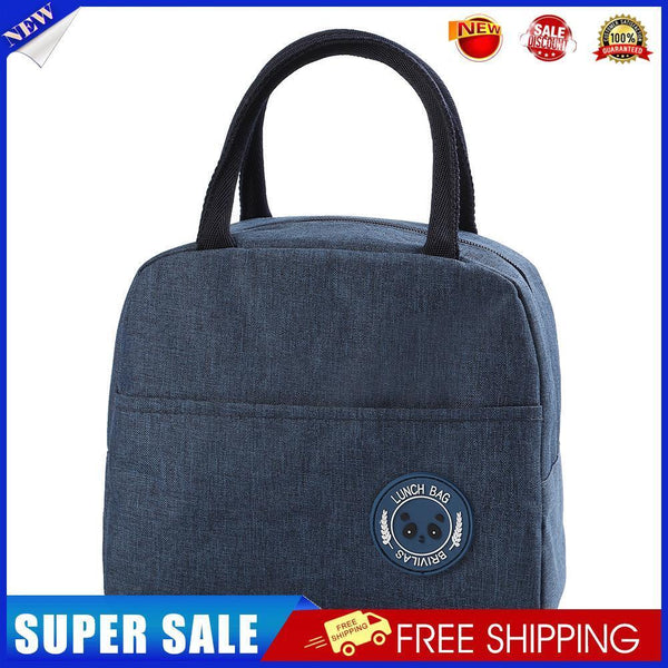 Waterproof Patch Lunch Bag Thermal Insulated Cooler Bento Case Tote (Blue)