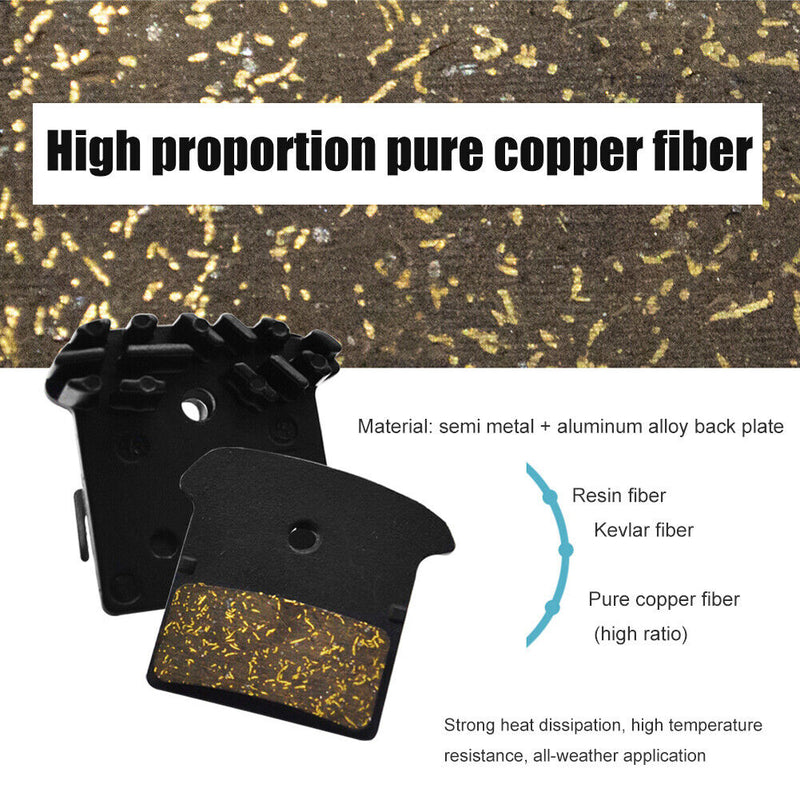 1 Pair MTB Road Bike Cooling Fins Heat Radiation Brake Pad for M9000 M9020