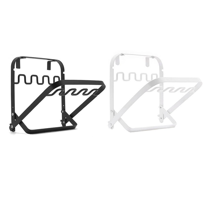 Foldable Garbage Bag Holder Accessories Hanging Rack for Camping Picnic (White)