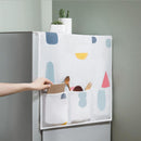 Waterproof Dust Proof Refrigerator Cover with 6 Pockets Storage Bag Holder