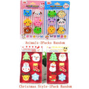 Student Supplies Gift Animal Cartoon Shape Christmas Style Rubber Pencil Eraser