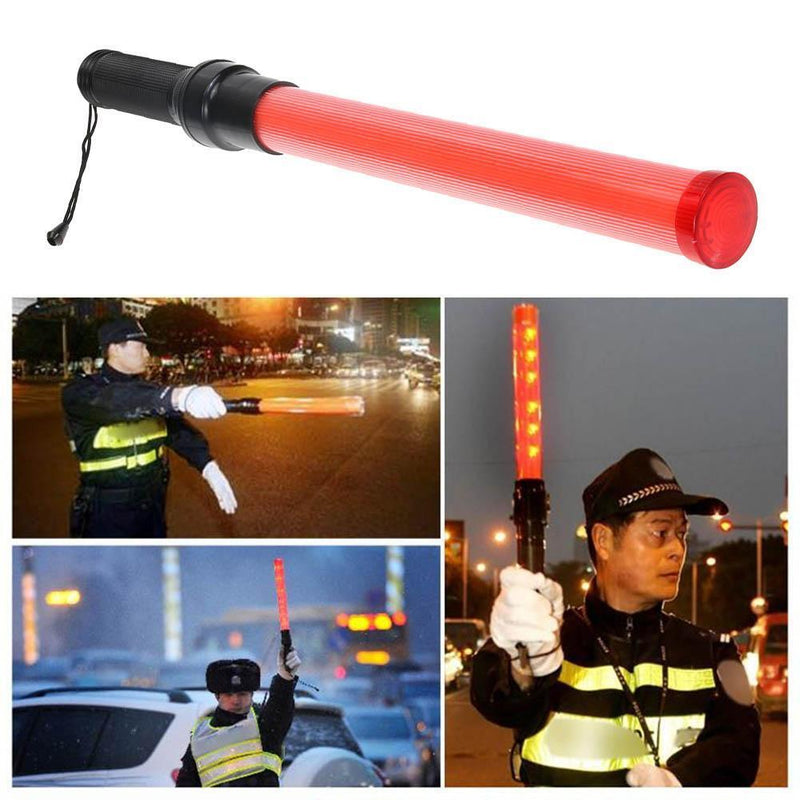 Traffic Rescure Signal Street Control Warning Flashing Light LED Baton (Red)
